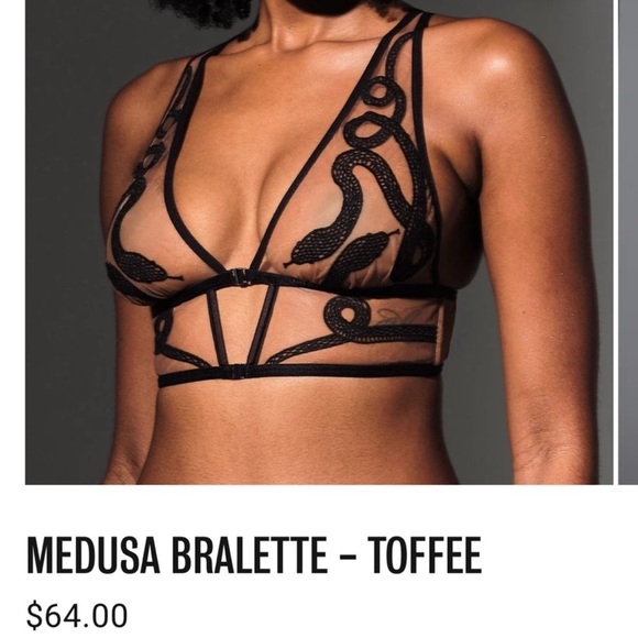 Thistle and Spire Other - Thistle and Spire Medusa Snake Embroidered Nude Bra Size Medium NWT